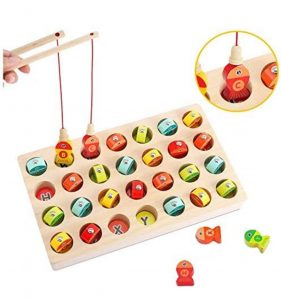 Magnetic fish board game to improve the hand-eye coordination in a fun filled way.